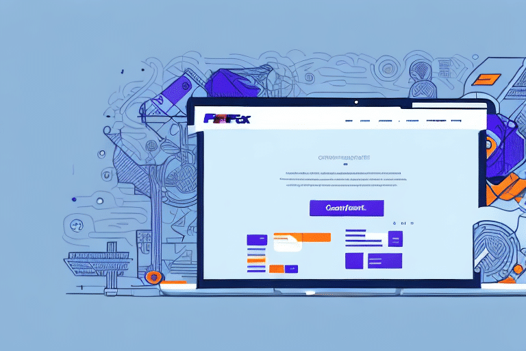 An illustration depicts a laptop showing a website labeled PayFox with user interface elements, while tech-themed doodles dance around the screen. On the blue surface, various features are highlighted, inviting users to create a PDF of their transactions seamlessly.