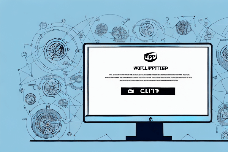 An abstract illustration showcases a computer monitor with a futuristic design interface, hinting at an advanced rating engine exception. The background features mechanical gears and intricate technical drawings, suggesting innovation and technology. The screen displays illegible text.