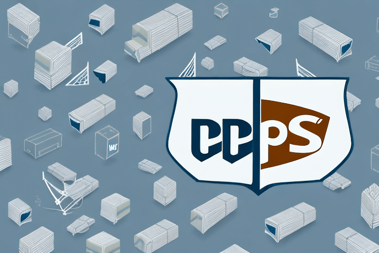 A shield emblem with PPS in stylized letters graces the center, flanked by scattered geometric shapes resembling building blocks and boxes, echoing a sense of organization akin to column headings. The color scheme is predominantly gray and brown.