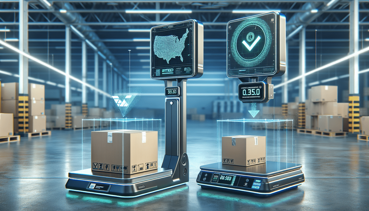 NTEP Certified Scales with Integrated Dimensioning vs Bizerba DWS