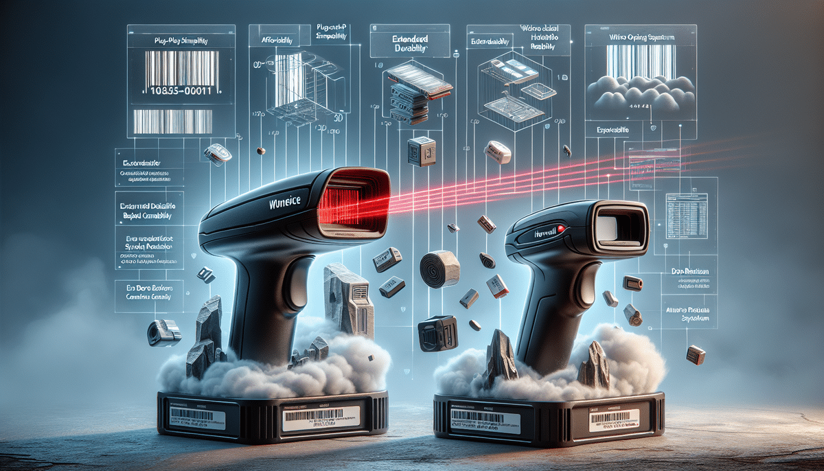 WoneNice USB Laser Barcode Scanner vs Honeywell Granit 1911i