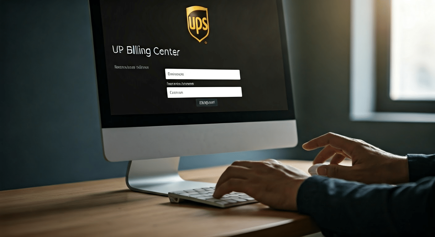 UPS Billing Center login screen