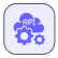 Icon depicting a cloud with the letters API inside it, accompanied by two gears beneath. The design is in shades of blue on a light gray rounded square background.